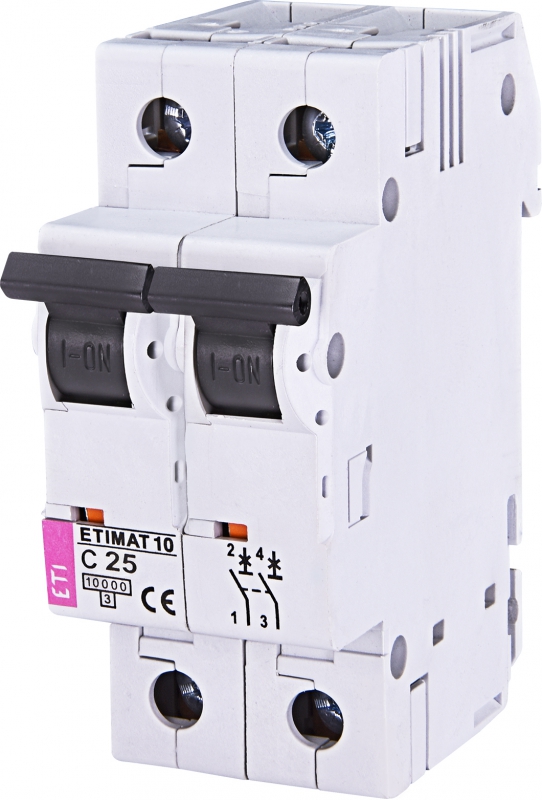 WYŁĄCZNIK NADPRĄDOWY ETIMAT 10 2P C25 - 002133718 - ETI