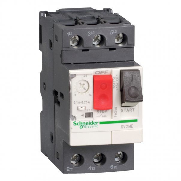 WYŁĄCZNIK SILNIKOWY MAGNETYCZNO-TERMICZNY 0,25-0,40A - GV2ME03 - SCHNEIDER ELECTRIC