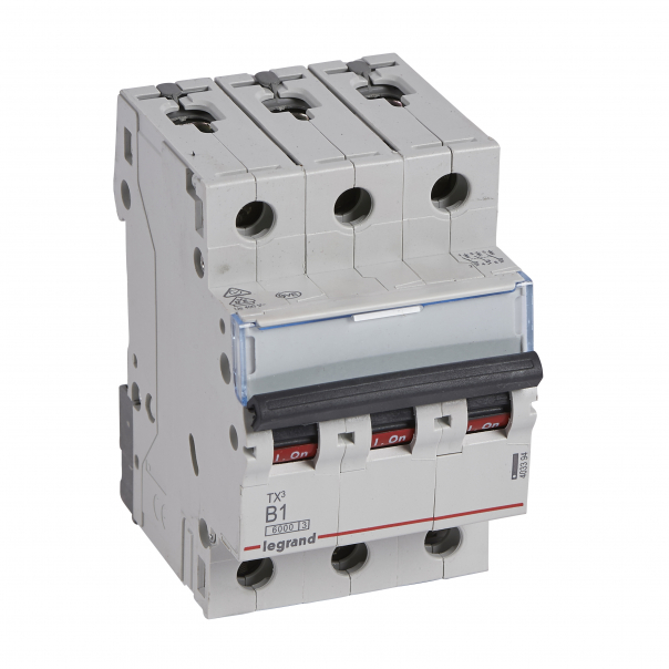 WYŁĄCZNIK NADPRĄDOWY B 1A 3 POLOWY CHARAKTERYSTYKA B SERII TX3 S 303 - 403394 - LEGRAND