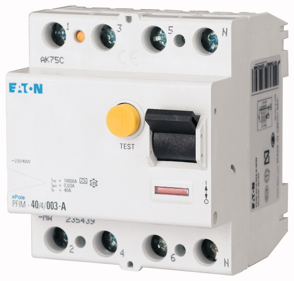 WYŁĄCZNIK RÓŻNICOWY 4-POLOWY PFIM-40/4/003-A-MW  - 235439 - EATON