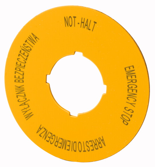 SZYLD DO PRZYCISKÓW BEZPIECZEŃSTWA PL GB DE I M22-XBK15 - 167638 - EATON