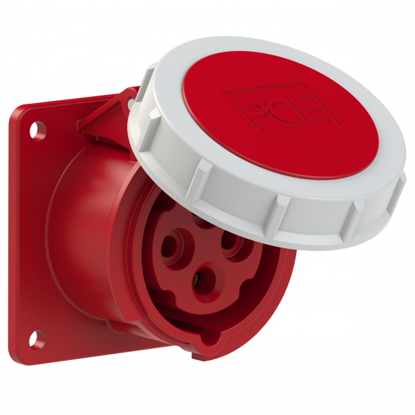 GNIAZDO TABLICOWE PROSTE POWER TWIST IP67  16A 400V 3P+Z 75x75mm  - 3142-6 - PCE