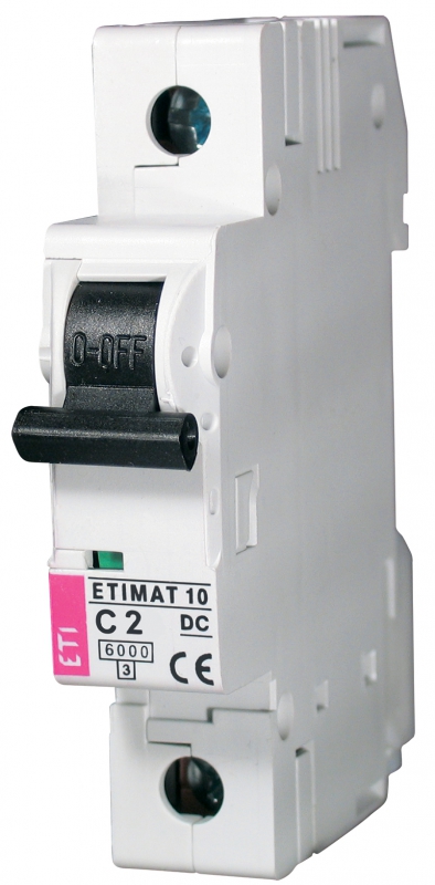 WYŁĄCZNIK NADPRĄDOWY DC ETIMAT 10-DC 1P C2 6KA - 002137708 - ETI