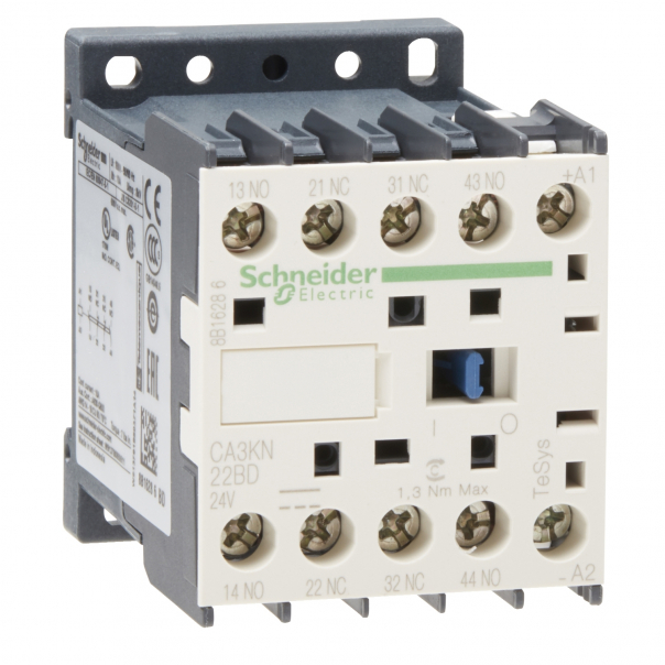 STYCZNIK OBWODÓW POMOCNICZYCH 2 NO 2NZ ZACISKI ŚRUBOWE 24VDC - CA3KN22BD - SCHNEIDER ELECTRIC