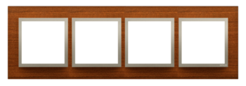Ramka 4-krotna Nature-Drewno, ZŁOTY ORZECH, IP20/IP44* (*IP44-należy zastosować zestaw uszczelek DUN4) - DRN4/86 - KONTAKT SIMON