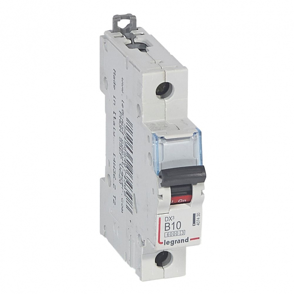 WYŁĄCZNIK NADPRĄDOWY B 10A 1-POLOWY SERII DX3 S 301 - 407430 - LEGRAND
