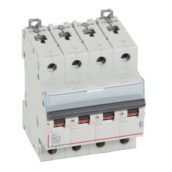 WYŁĄCZNIK NADPRĄDOWY B 63A 4-POLOWY SERII DX3 S304 - 407630 - LEGRAND