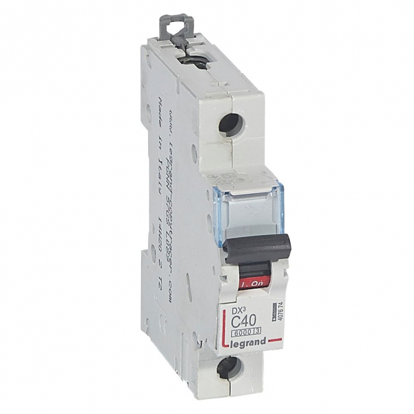 WYŁĄCZNIK NADPRĄDOWY C 40A 1-POLOWY CHARAKTERYSTYKA C SERII DX3 S301 - 407674 - LEGRAND