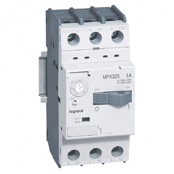WYŁĄCZNIK SILNIKOWY ZAKRES 0.63-1.0A STANDARDOWA ZDOLNOŚĆ ZWARCIOWA MPX3 32S - 417304 - LEGRAND