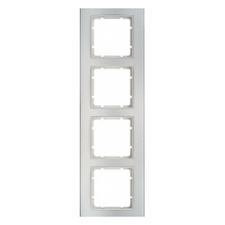 RAMKA POCZWÓRNA ALUMINIOWA BIAŁY B.3 - 10143904 - HAGER