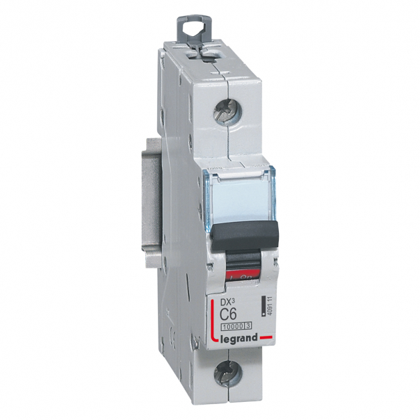 WYŁĄCZNIK NADPRĄDOWY C 6A 1 POLOWY CHARAKTERYSTYKA C SERII DX3 S311 - 409111 - LEGRAND