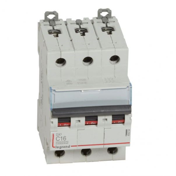 WYŁĄCZNIK NADPRĄDOWY C 16A 3 POLOWY CHARAKTERYSTYKA C SERII DX3 S313 - 409254 - LEGRAND
