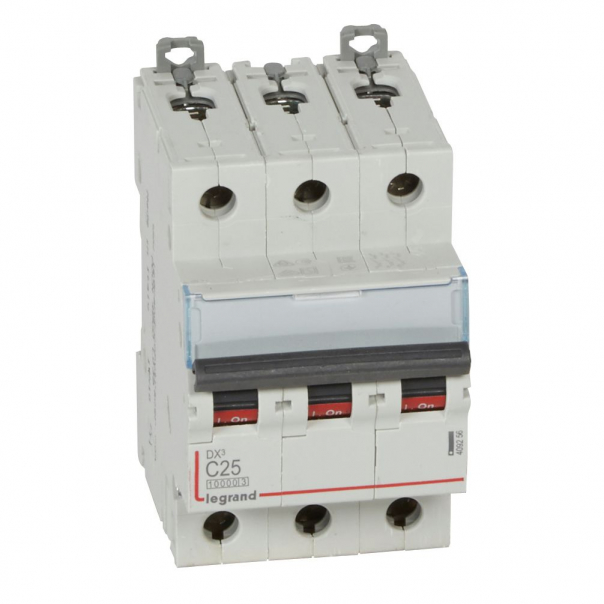 WYŁĄCZNIK NADPRĄDOWY C 25A 3 POLOWY CHARAKTERYSTYKA C SERII DX3 S313 - 409256 - LEGRAND