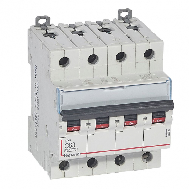 WYŁĄCZNIK NADPRĄDOWY C 63A 4 POLOWY CHARAKTERYSTYKA C SERII DX3 S314 - 409342 - LEGRAND