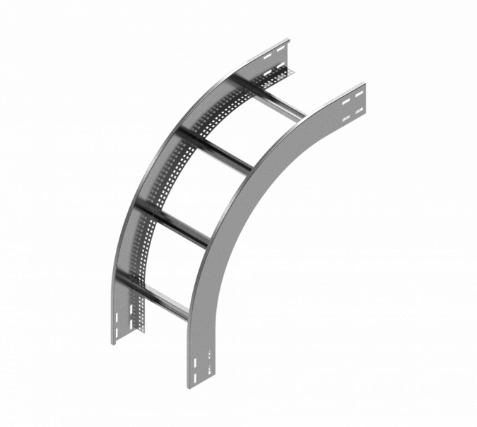 Łuk pionowy zewnętrzny Drabinki LPDZC500H120 N 2,00 mm - 484750 - BAKS