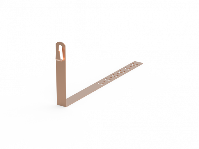 UCHWYT POD DACHÓWKĘ 330 MM Z ZACZEPAMI MIEDZIANY. - 91002403 - ELKO-BIS