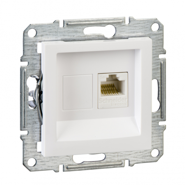 GNIAZDO KOMPUTEROWE POJEDYNCZE RJ45 KAT.5E UTP BIAŁY ASFORA - EPH4300721 - SCHNEIDER ELECTRIC