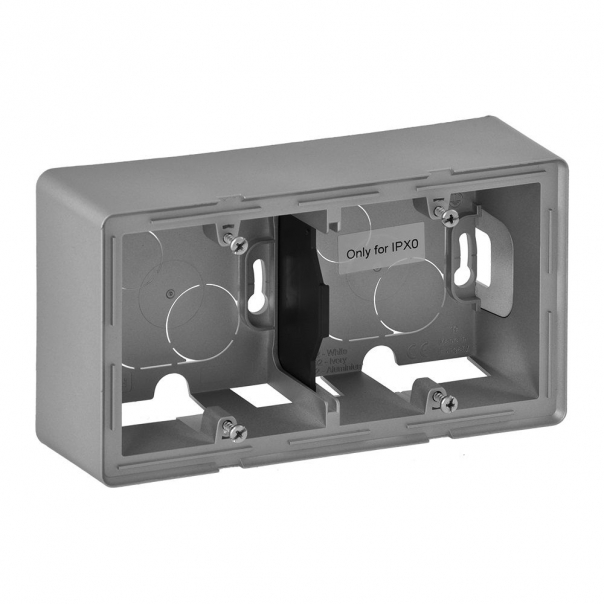 PUSZKA PODWÓJNA NATYNKOWA ALUMINIUM VALENA LIFE - 754212 - LEGRAND