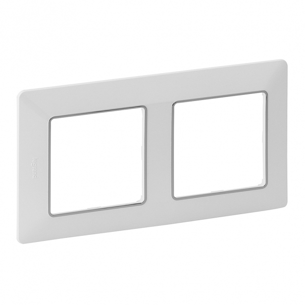 RAMKA PODWÓJNA BIAŁA/CHROM VALENA LIFE - 754032 - LEGRAND