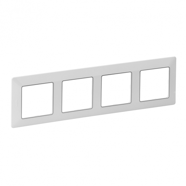 RAMKA POCZWÓRNA BIAŁA/CHROM VALENA LIFE - 754034 - LEGRAND