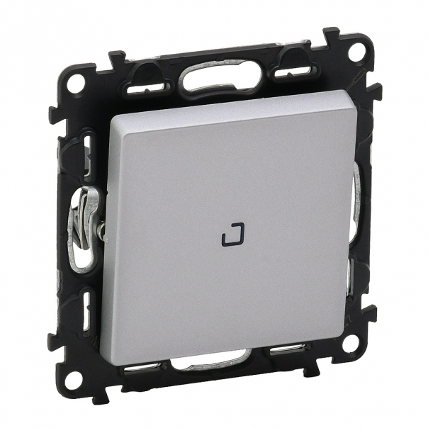 PRZYCISK PRZEŁĄCZY NO/NC PODŚWIETLANY ALUMINIUM 6 A - 250 V~VALENA LIFE - 752312 - LEGRAND