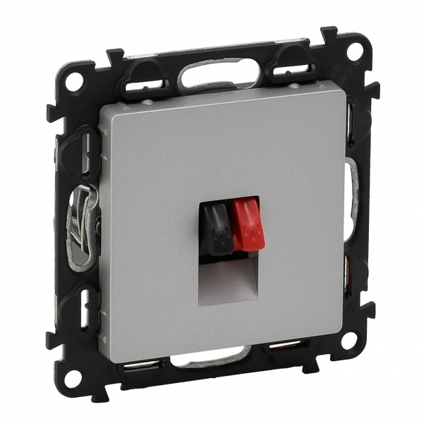 GNIAZDO GŁOŚNIKOWE POJEDYNCZE ALUMINIUM VALENA LIFE - 753372 - LEGRAND