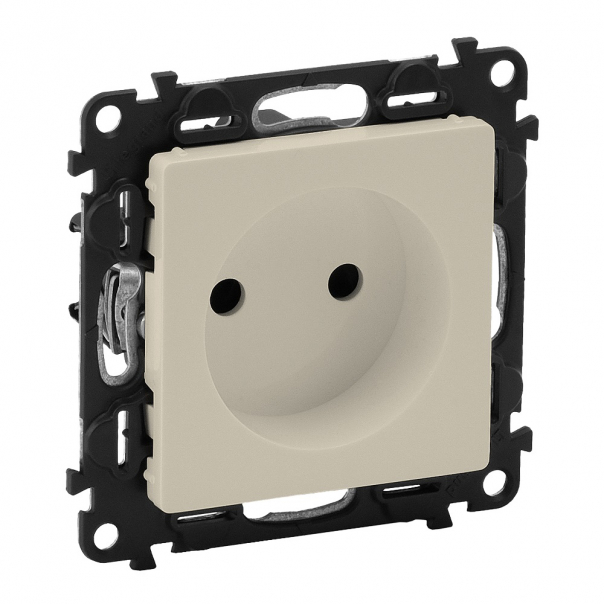 GNIAZDO 2 P Z PRZESŁONĄ KREMOWE 16 A - 250 V~ VALENA LIFE - 753216 - LEGRAND