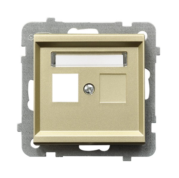 OBUDOWA GNIAZDA PODWÓJNEGO SZAMPAŃSKI ZŁOTY SONATA - GPK-2R/p/39 - OSPEL