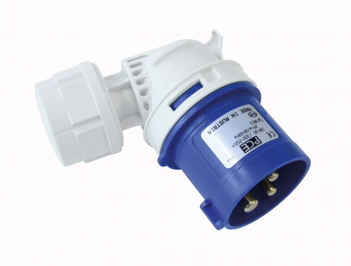 WTYCZKA 16A 220V 2P+Z PRZENOŚNA KĄTOWA IP44  - 8013-6 - PCE