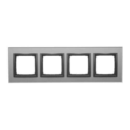 Ramka 4-krotna Nature-Szkło, BURZOWA CHMURA, IP20/IP44* (*IP44-należy zastosować zestaw uszczelek DUN4) - DRN4/72 - KONTAKT SIMON