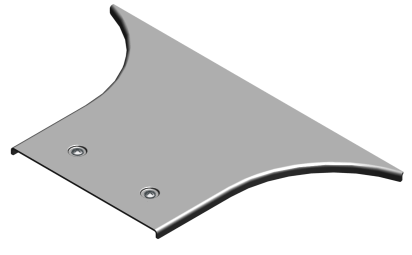 Pokrywa trójnika dostawnego z zamkiem PZTKZDP300 1,50 mm - 307430 - BAKS