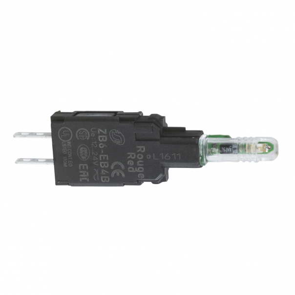 KORPUS PRZYCISKU Z ELEMENTEM ŚWIETLNYM 12&hellip;24V LED STANDARDOWY FASTON CZERWONY - ZB6EB4B - SCHNEIDER ELECTRIC