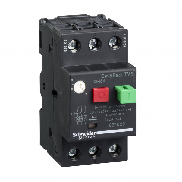 WYŁĄCZNIK SILNIKOWY MAGNETYCZNO-TERMICZNY 13..18A - GZ1E20 - SCHNEIDER ELECTRIC
