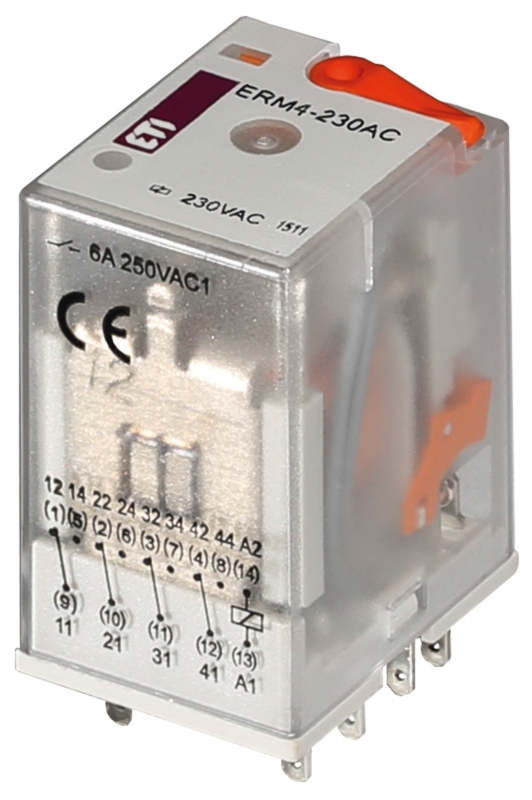 PRZEKAŹNIK 4 STYKOWY 230V AC ERM4-230AC - 002473010 - ETI