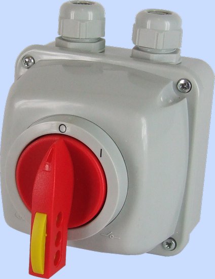 ŁĄCZNIK KRZYWKOWY W OBUDOWIE 16-13/5 WŁĄCZ-WYŁĄCZ 0-I NA KŁÓDKĘ IP-44 - 921627 - ELEKTROMET DZIERŻONIÓW