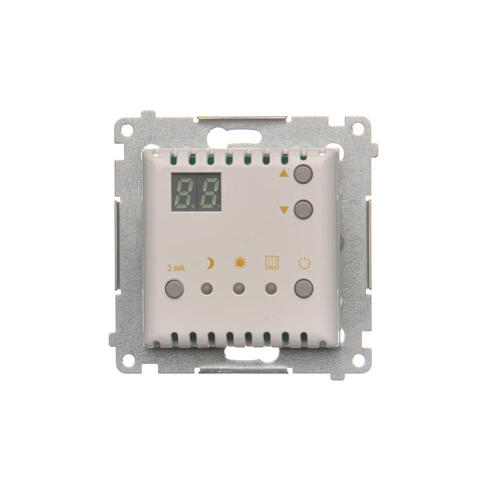 Regulator temperatury z wyświetlaczem z czujnikiem wewnętrznym (moduł) 16(2) A, 230V~; biały - DTRNW.01/11 - KONTAKT SIMON