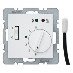 REGULATOR TEMPERATURY PODŁOGOWEJ Z ZESTYKIEM ZWIERNYM ELEMENTEM CENTRALNYM I ŁĄCZNIKIEM BIAŁY B.3/B.7 - 20341909 - HAGER