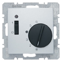 REGULATOR TEMPERATURY POMIESZCZENIA Z ZESTYKIEM ZWIERNYM ELEMENTEM CENTRALNYM I ŁĄCZNIKIEM ALU B.KWADRAT/B.3/B.7 - 20301404 - HAGER