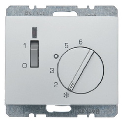 REGULATOR TEMPERATURY POMIESZCZENIA Z ZESTYKIEM ZWIERNYM ELEMENTEM CENTRALNYM I ŁĄCZNIKIEM STAL SZLACHETNA LAKIEROWANA K.5 - 20307104 - HAGER