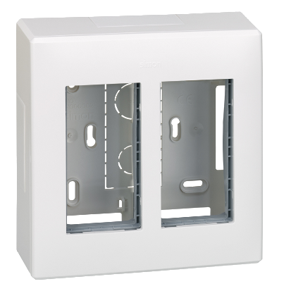 Obudowa natynkowa S500 2-modułowa, 4x K45; kompletna; czysta biel - 51000002-030 - KONTAKT SIMON