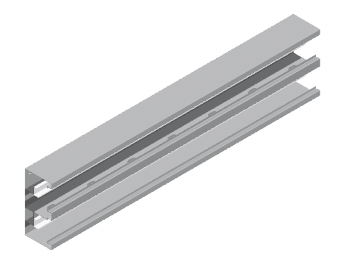 Kanał naścienny dwutorowy KSd215H100/2 1,00 mm - 910121 - BAKS