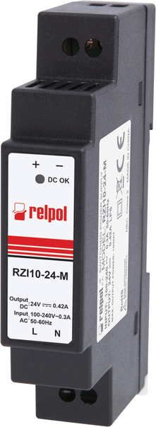 Zasilacz impulsowy 10W 24VDC 0,42A modułowy - 2615393 - RELPOL