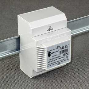 TRANSFORMATOR JEDNOFAZOWY IP30 NA SZYNĘ TH35 W OBUDOWIE MODUŁOWEJ Z ZABEZPIECZENIEM PSS 63VA 400/ 24V - 16024-9972 - BREVE