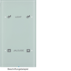 SENSOR DOTYKOWY PODWÓJNY KONFIGUROWALNY BIAŁY SZKŁO R.3  - 75142150 - HAGER