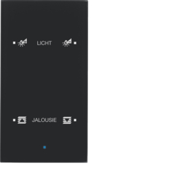 SENSOR SZKLANY DOTYKOWY PODWÓJNY KONFIGUROWALNY SZKŁO CZARNE TS  - 75142935 - HAGER