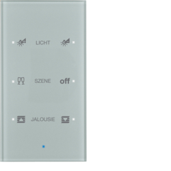 SENSOR SZKLANY DOTYKOWY POTRÓJNY KONFIGUROWALNY SZKŁO ALU TS  - 75143134 - HAGER