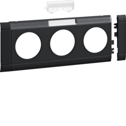 MASKOWNICA Z POLEM OPISOWYM POTRÓJNA ABS BEZHALOGENOWE (HFR) GRAFIT - GB080319011 - HAGER