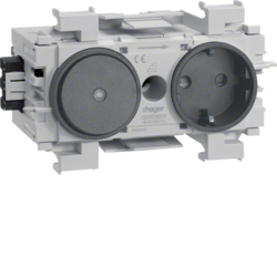 GNIAZDO SCHUKO Z PRZEŁĄCZNIKIEM WAGO MONTAŻ KRAWĘDZIOWY ANTRACYT - GS11019011 - HAGER