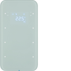 SENSOR DOTYKOWY POTRÓJNY Z REGULATOREM TEMPERATURY BIAŁY SZKŁO R.1  - 75643060 - HAGER