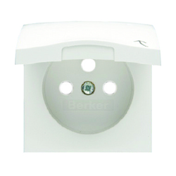 ELEMENT CENTRALNY DO GNIAZDA Z UZIEMIENIEM Z POKRYWĄ BIAŁY POŁYSK B.KWADRAT - 3965898999 - HAGER